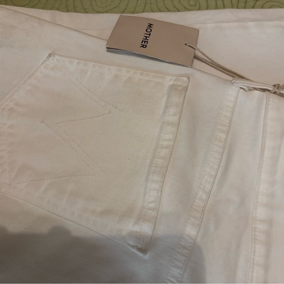 Mother 'The Mid Rise' White Dazzler Ankle Fray Denim Jean Size 31 New with tags - Picture 14 of 14